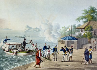 View of Our First Landing at the Portuguese Establishment at Dille, Timor, from 